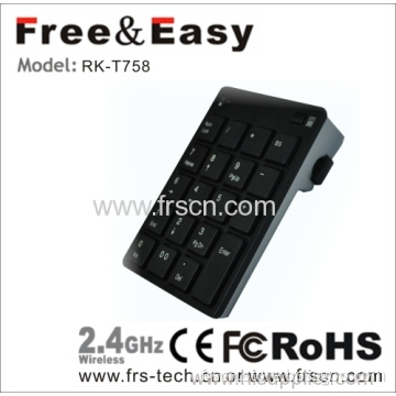 Flexible 19keys 2.4g Mini Wireless Numeric Keypad 
